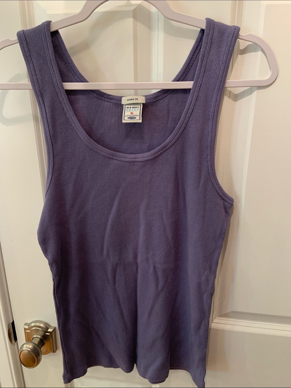 Old Navy Lavender Ribbed Scoop Neck Tank